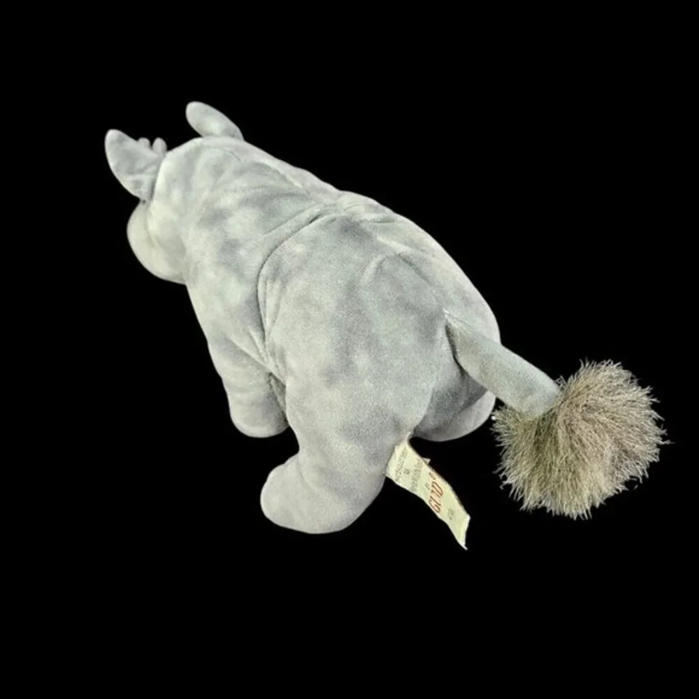 Two Rhino Rhinoceros Plush‎ Stuffed Animals Lot Gray Toys Gund and Kohls Cares